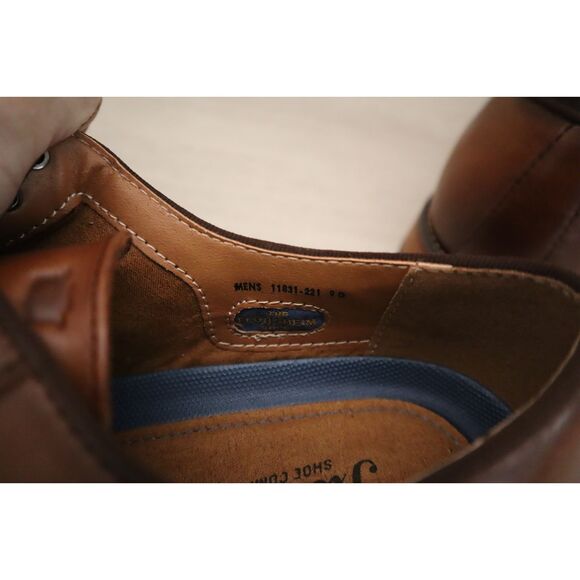 Florsheim 11831-221 Men's Sz 9D Cognac Brown Surge Leather Cap Toe Oxfords - Picture 7 of 13